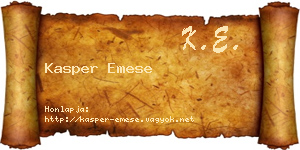 Kasper Emese névjegykártya